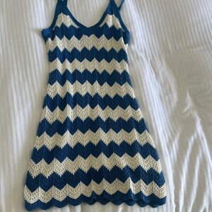 Z Supply Navy & Cream Chevron Knit Sundress for Kids